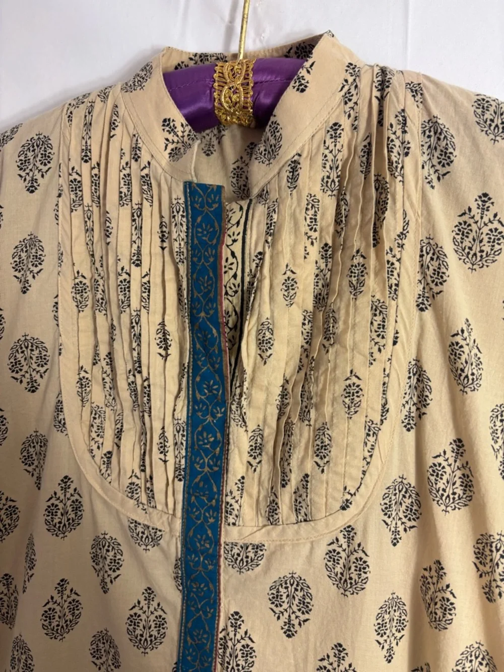 Tan Short Sleeve Women’s Boho Tunic Hippie Blouse Size XXL - Picture 12 of 14